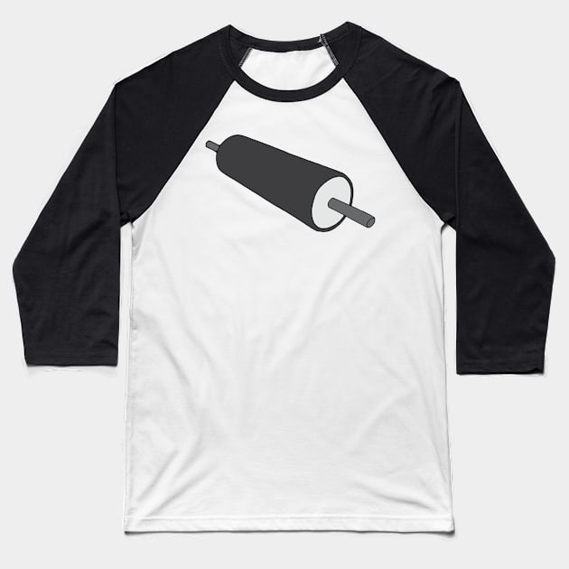 Printmaking Roller Baseball T-Shirt by murialbezanson